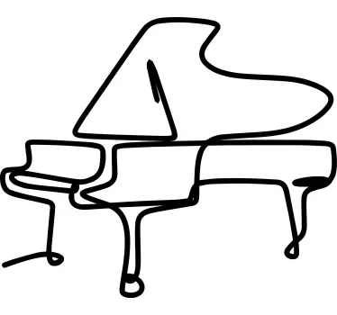 Zongora kontúr grafika póló - TenStickers