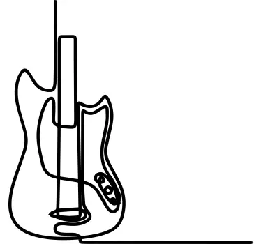 Elektromos gitár minimalista design póló - TenStickers