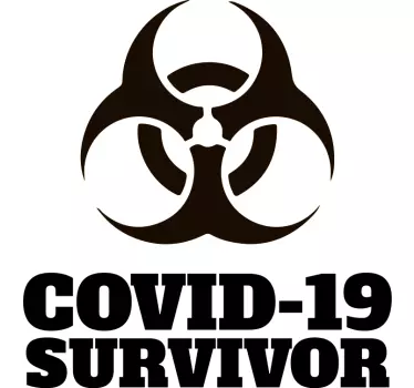 Covid túlélő vicces design póló - TenStickers