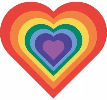 Szivárvány szívmintás gyerek ing - TenStickers