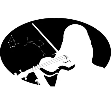 Ihletett hegedűs sziluett póló - TenStickers