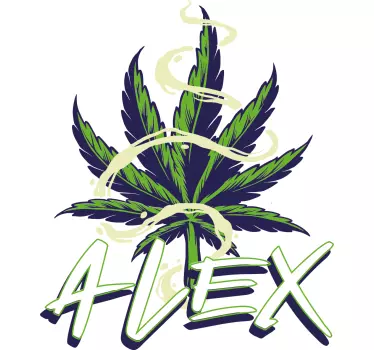 Kannabisz illusztráció graffiti ing - TenStickers