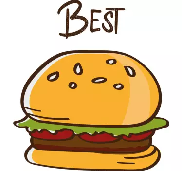 Legjobb barátok krumpli és hamburger póló - TenStickers