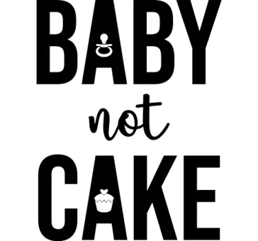Baba nem torta terhes nő mintás póló - TenStickers