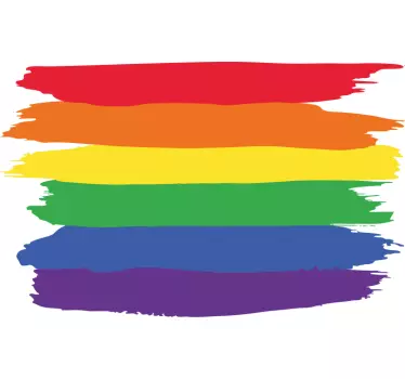 Szivárvány színű csíkok póló - TenStickers