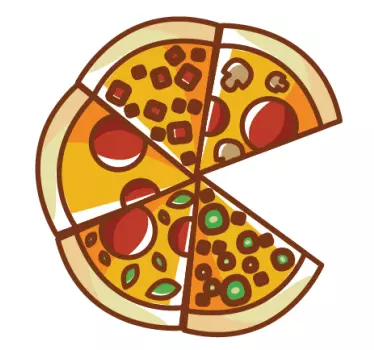 Pizza illő darab minta illő ing pároknak - TenStickers