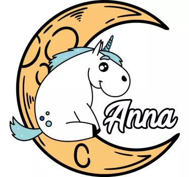 Cuki egyszarvú hold mintás póló nevekkel - TenStickers