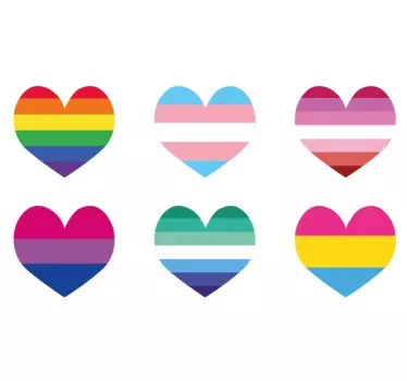 Lgtb szív szimbólumok illő ing pároknak - TenStickers