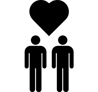 Lila szerelem szimbólum pólók párosít - TenStickers