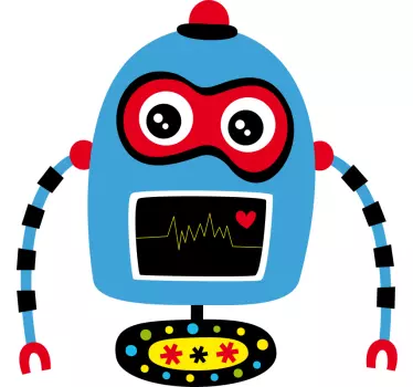 Színes robot karakter póló gyerekeknek - TenStickers