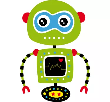 Zöld robot gyerekeknek póló - TenStickers