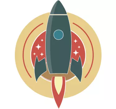 Rajzfilm tűz űrhajó póló - TenStickers