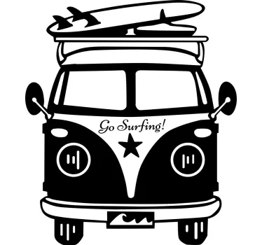 Surfing vintage vehicle póló - TenStickers