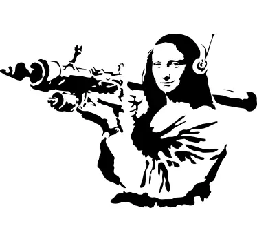 Mona lisa ihlette stílus póló - TenStickers