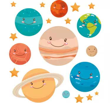 Cuki bolygó barátok póló gyerekeknek - TenStickers