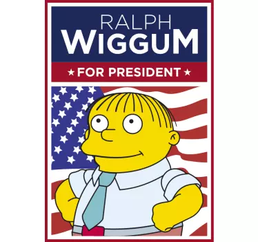 Ralph wiggum elnökjelölt póló - TenStickers