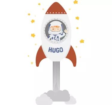 űrhajós rakéta gyerekinggel - TenStickers