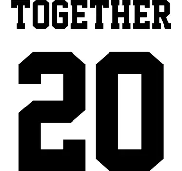 Együtt 16 Óta pólók párosít - TenStickers