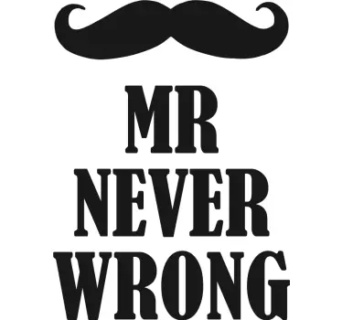 Mr soha nem téved mrs mindig igaza pólók párosít - TenStickers