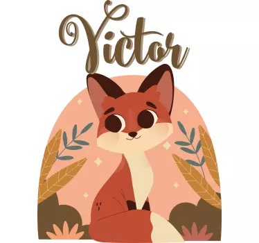 Aranyos róka fiúnak baba pólóval - TenStickers