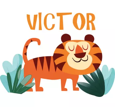 Cuki tigris névvel póló gyerekeknek - TenStickers