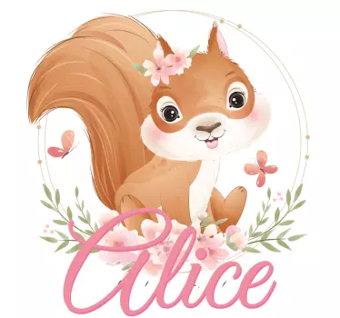 Aranyos mókus nevű baba póló lánynak - TenStickers