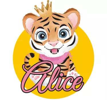Cuki tigris hercegnő póló baba - TenStickers