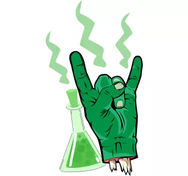 Zöld laboratóriumi kéz póló - TenStickers