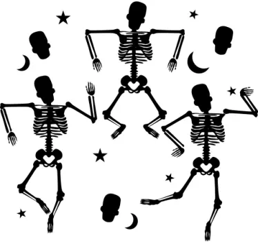 Halloween csontváz tánc pólók - TenStickers