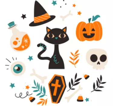 Halloween macska jelmez póló gyerekeknek - TenStickers
