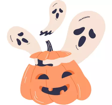 Vidám tök meglepetés halloween pólók - TenStickers