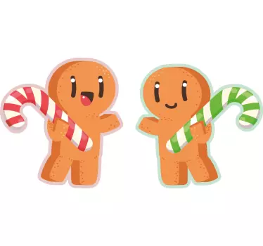 Táncos gyömbéres, cukorka, karácsonyi póló ing - TenStickers