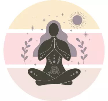 Gyönyörű jóga pózok kör pólóban - TenStickers