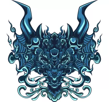Fierce horned creature póló - TenStickers