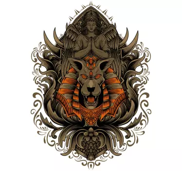 ókori egyiptomi isten „anubis” pólója - TenStickers