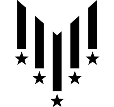 Stílusos csillag mintás póló - TenStickers