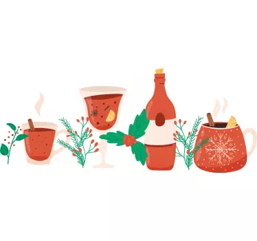 Kényelmes téli italok póló anyák napja - TenStickers