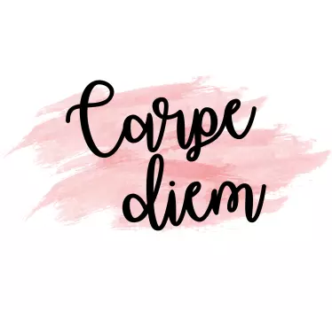 Carme diem rózsaszín akvarellával póló - TenStickers