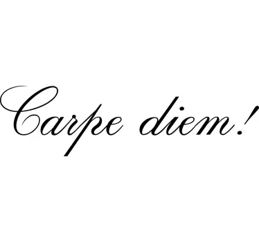 Carpe diem finom vékony feliratú póló - TenStickers