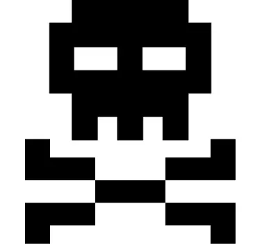 Pixelált koponya mintás póló - TenStickers