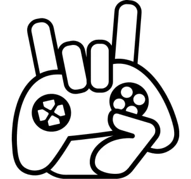 Rock kontroller játékosoknak póló - TenStickers