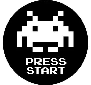 Pixel nyomja meg az indítást póló - TenStickers