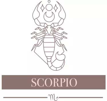 Skorpió zodiákus szimbólum póló - TenStickers