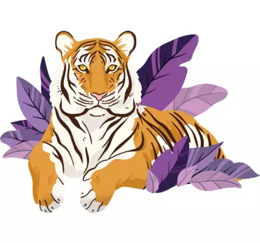 Tigris a levelek között póló gyerekeknek - TenStickers