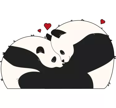 Panda szerelem kapcsolat pólók párosít - TenStickers