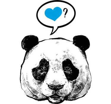 Flörtölő panda hozzáillő ingek pároknak - TenStickers