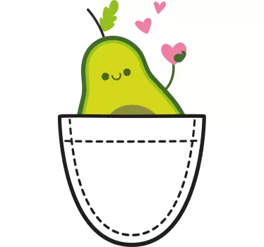 Cuki avokádó zseb póló gyerekek - TenStickers