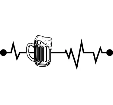 Heartbeat söröskorsó póló - TenStickers