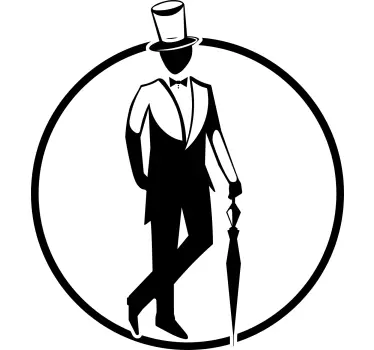 Elegáns férfi siluett póló - TenStickers