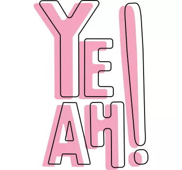 Yeah! vidám kifejezés póló - TenStickers